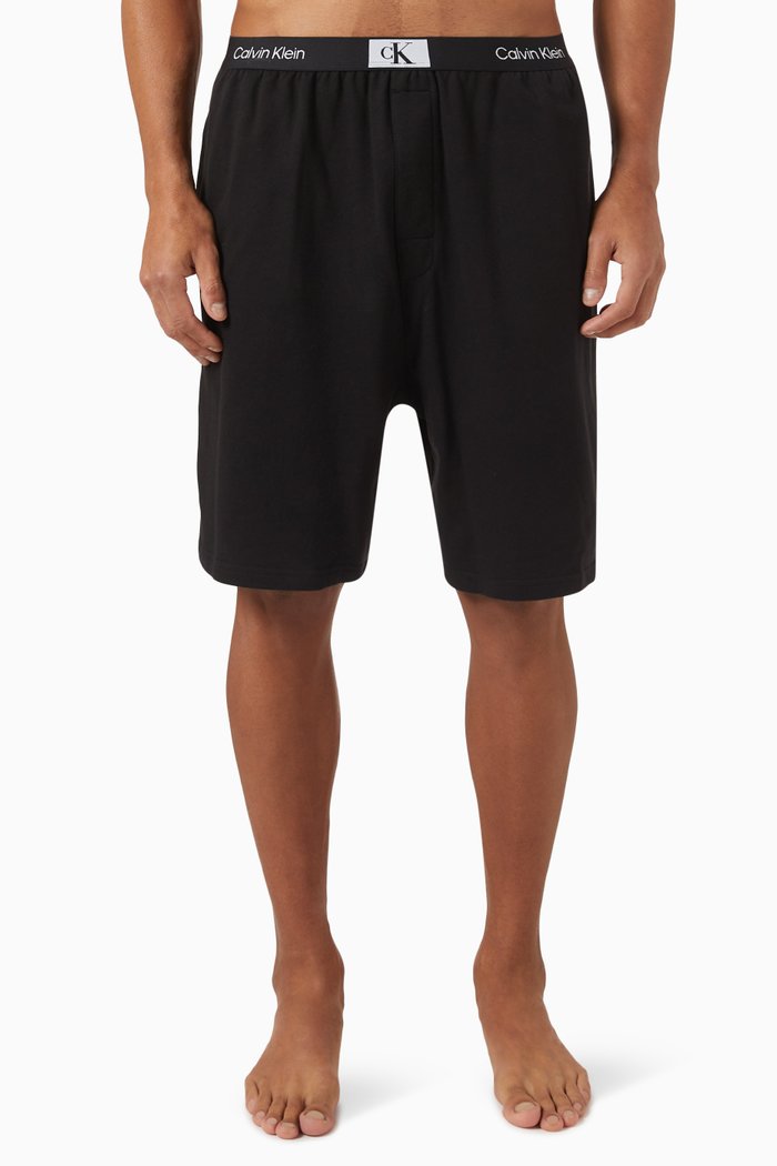 

Pyjama Shorts in Cotton Terry, Black