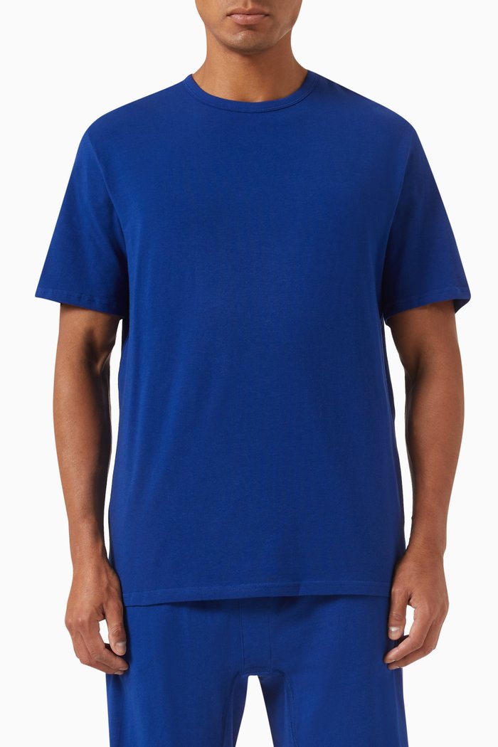 

Pyjama T-shirt in Organic Cotton, Blue