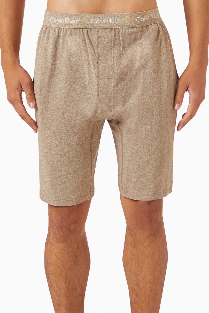 

Sleep Shorts in Cotton, Brown