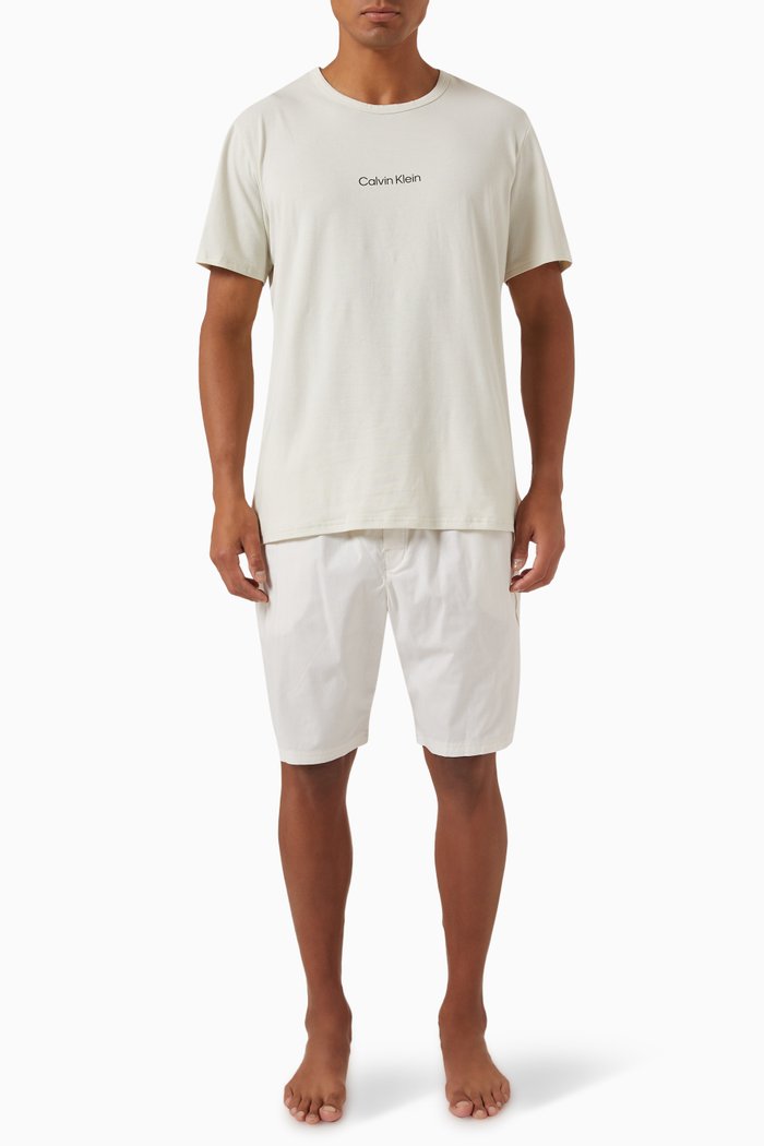 

Shorts Pyjama Set in Cotton, Grey