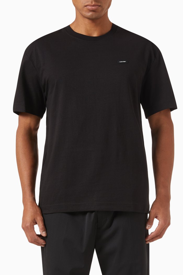 

T-shirt in Recycled Cotton, Black