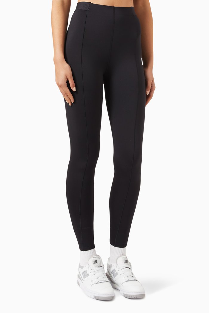 

7/8 Pocket Gym Leggings in Stretch Jersey, Black