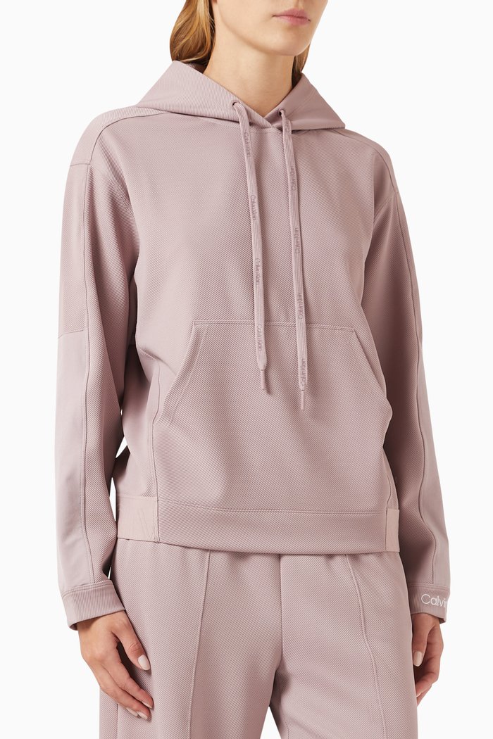 Performance Hoodie in Organic Cotton-blend, Pink