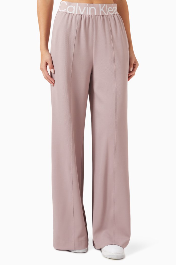 

Performance Wide-leg Pants in Technical Stretch Fabric, Pink