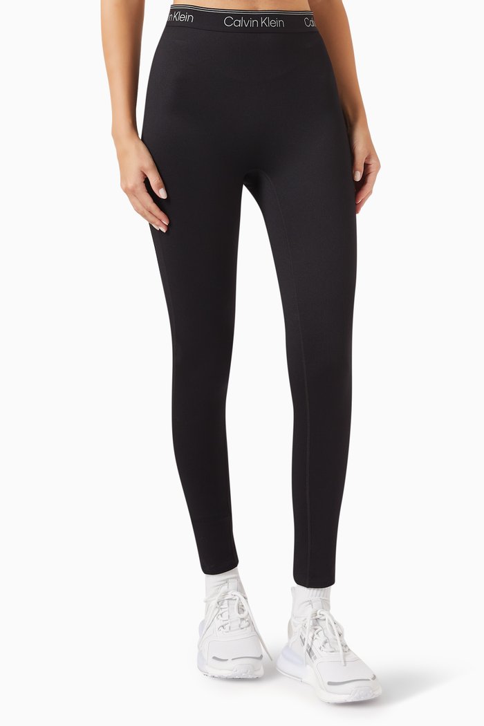 

Performance 7/8 Gym Leggings in Stretch Fabric, Black