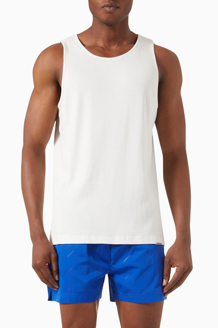 

Rib Vest in Jersey, White