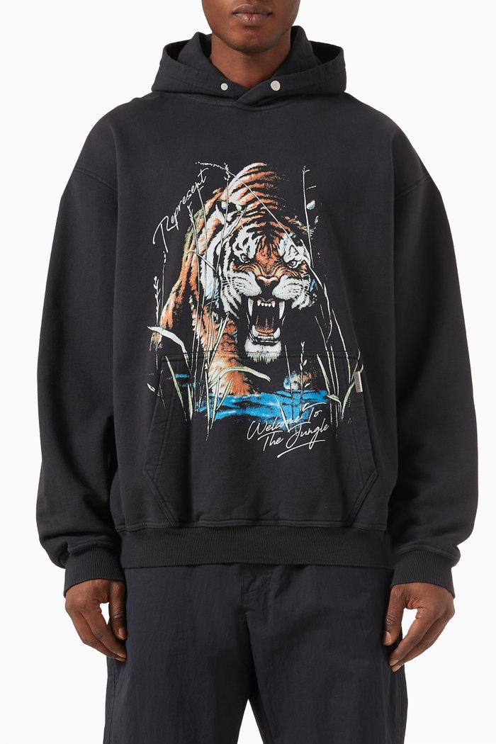

Welcome to the Jungle Hoodie in Fleece, Black