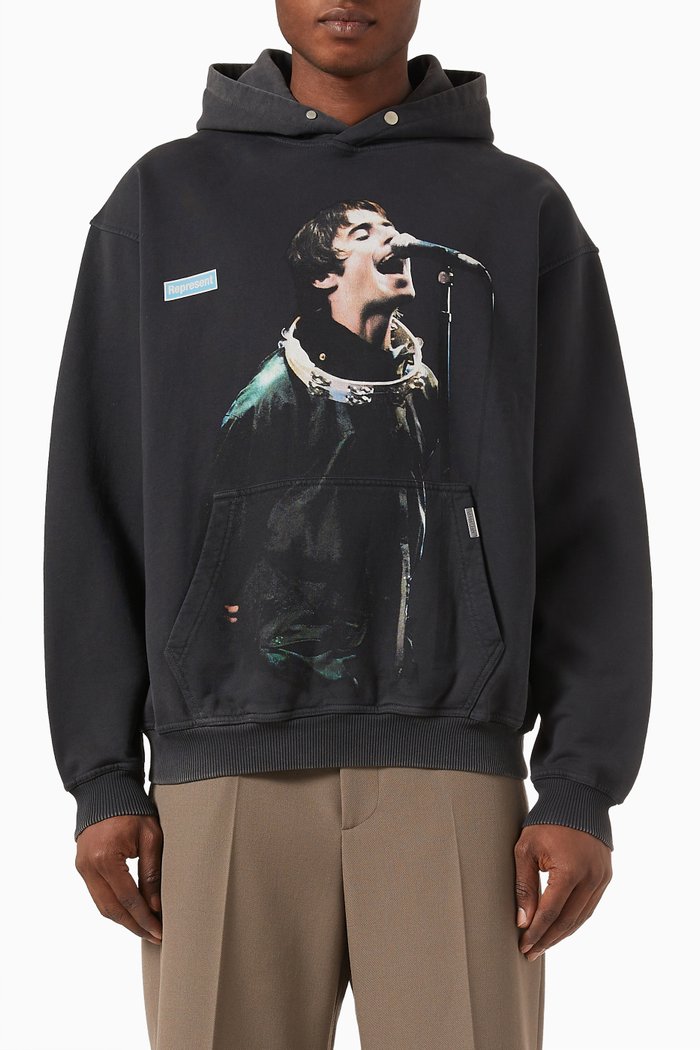 

Tambourine Hoodie in Cotton Jersey, Black