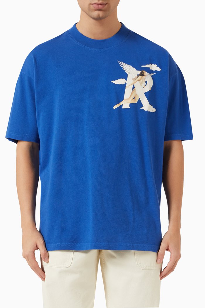 

Storms In Heaven Oversized T-shirt in Cotton, Blue