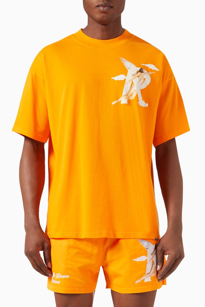

Storms In Heaven T-shirt in Cotton, Orange