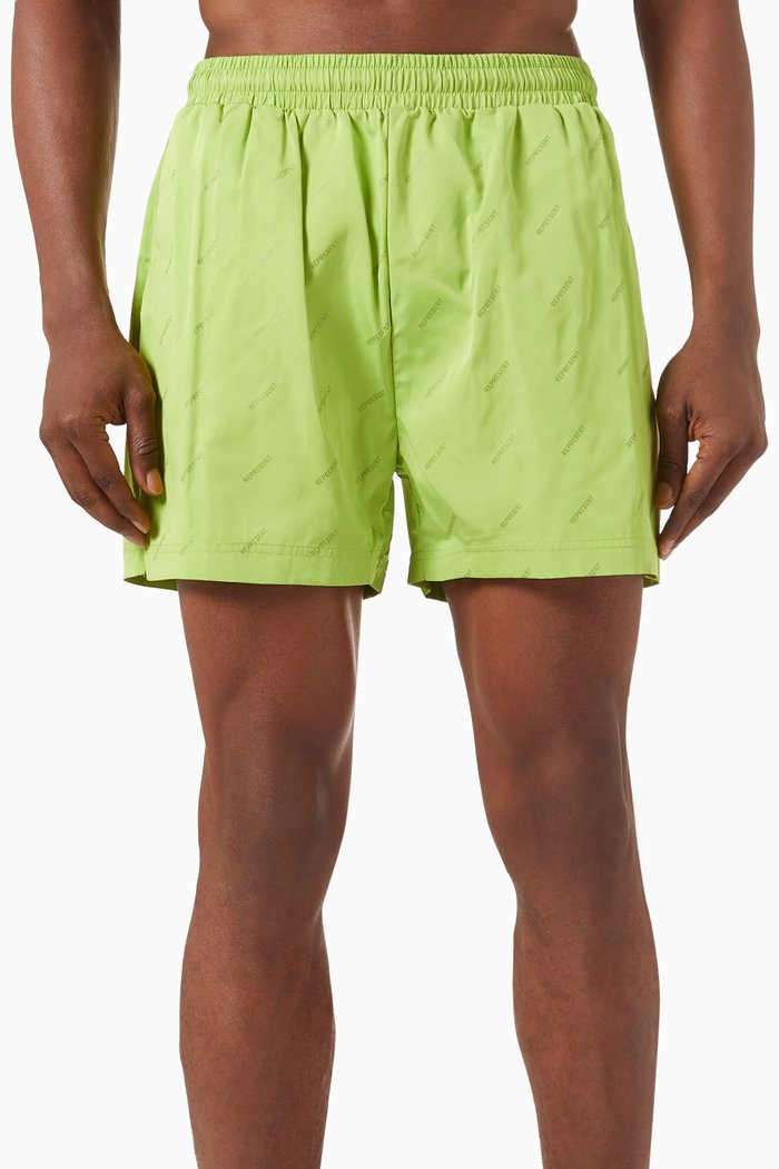 

Logo Swim Shorts in Nylon, Green