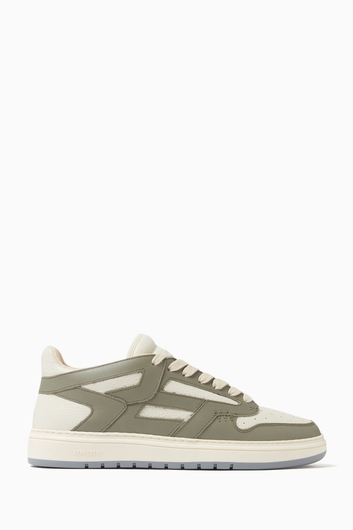 

Reptor Low-top Sneakers in Calf Leather & Suede, Neutral