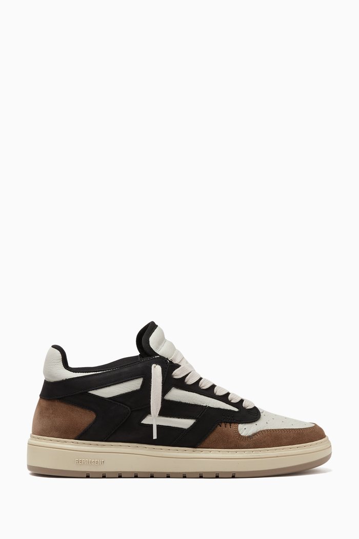 

Reptor Low-top Sneakers in Calf Leather & Suede, Brown