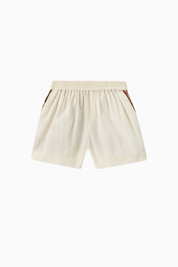 

Aimee Vintage Check Shorts in Cotton and Polyester, Neutral