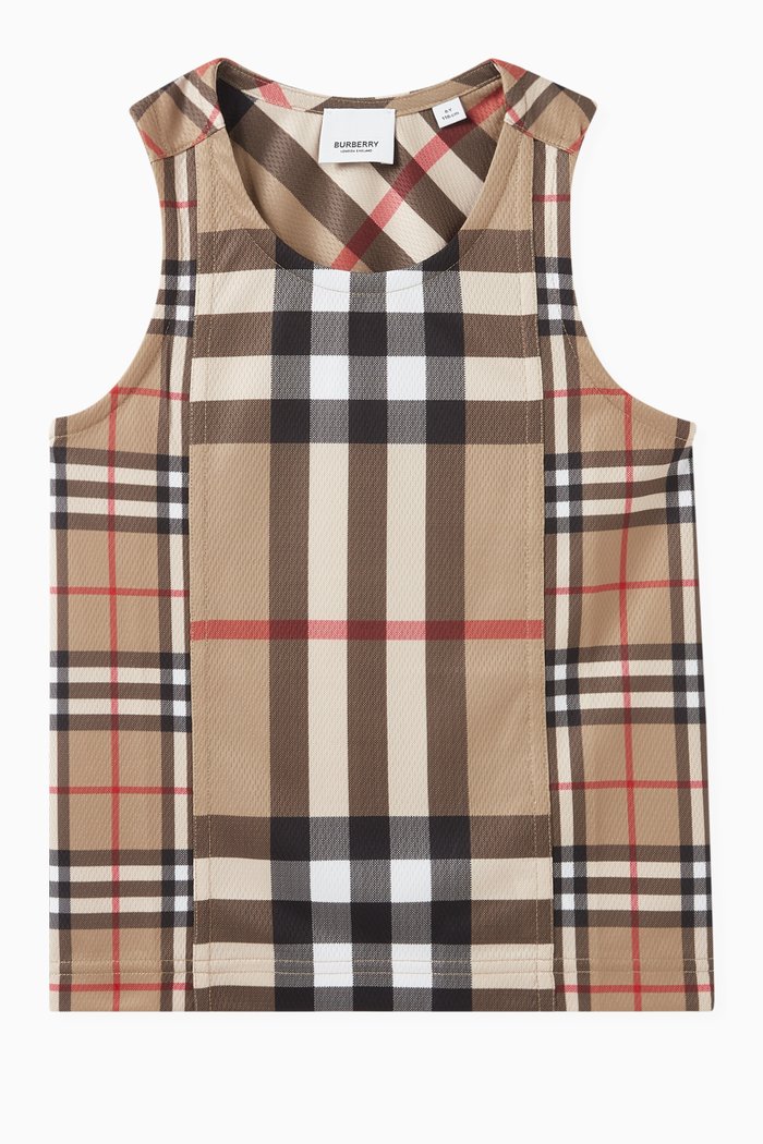 

Contrast Check Vest in Mesh, Neutral