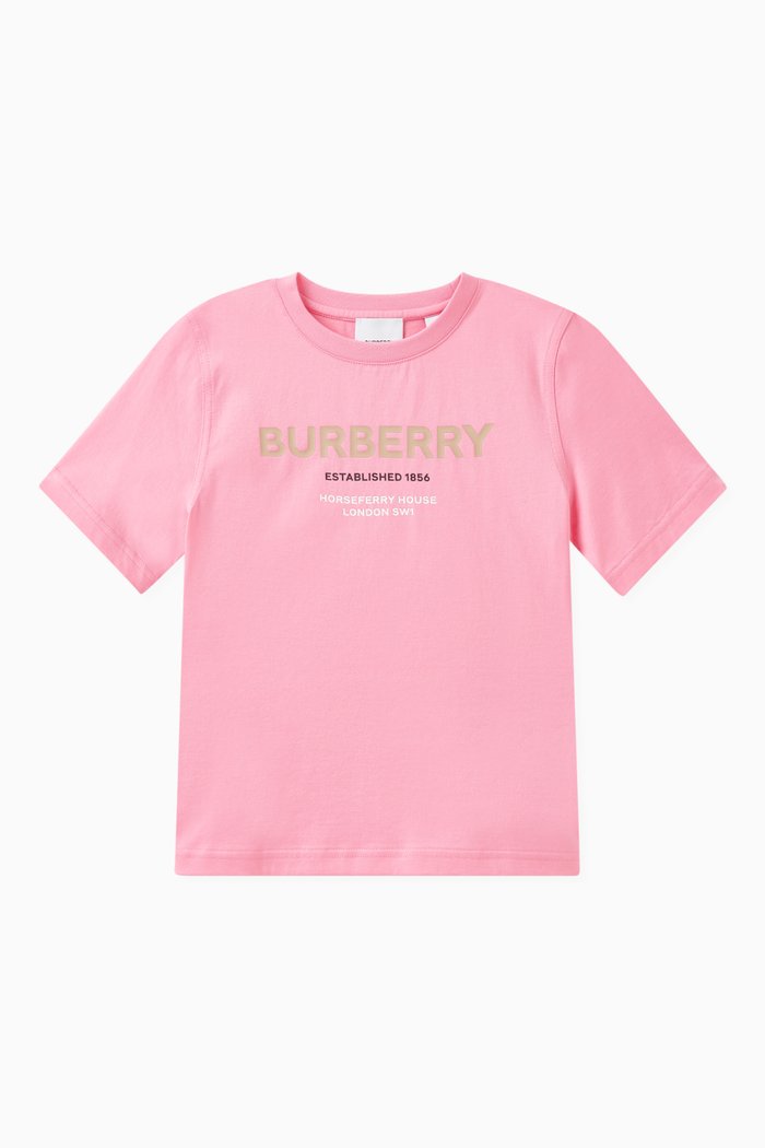 

Horseferry Print T-shirt in Cotton, Pink