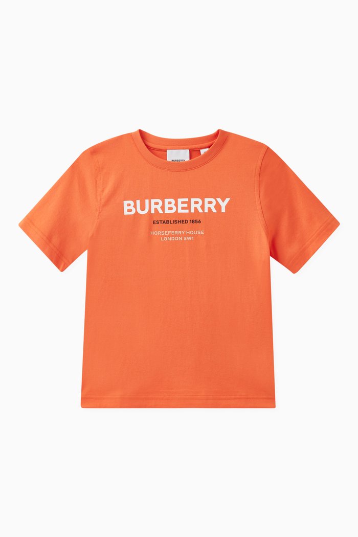 

Horseferry Print T-shirt in Cotton, Orange