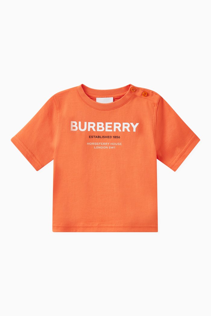 

Horseferry Print T-shirt in Cotton, Orange