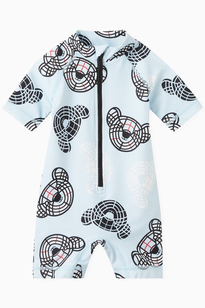 

Sebastian Teddy Bear Print Swimsuit in Polyamide, Blue