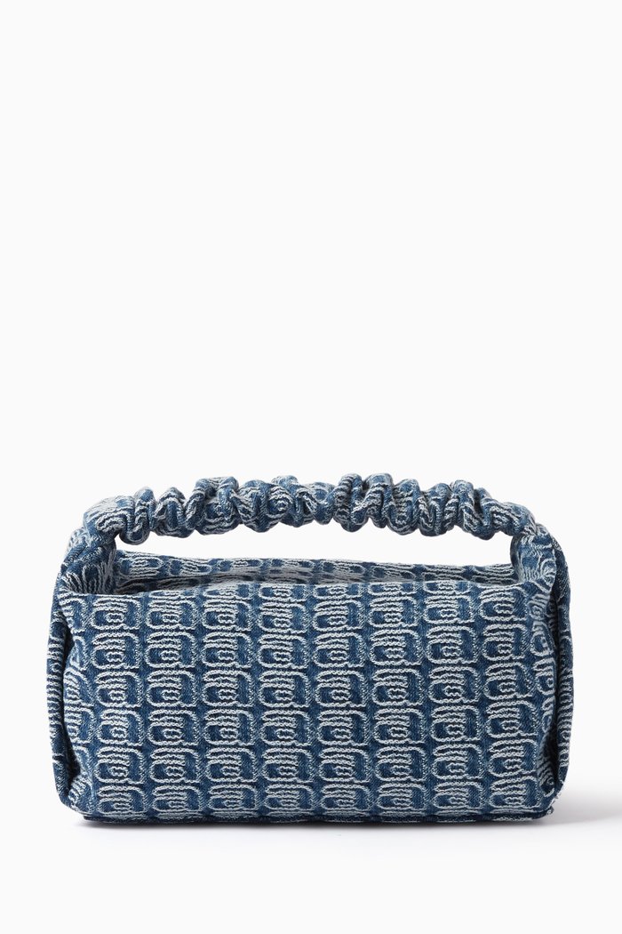 

Monogram Pattern Bag in Jacquard Denim, Blue