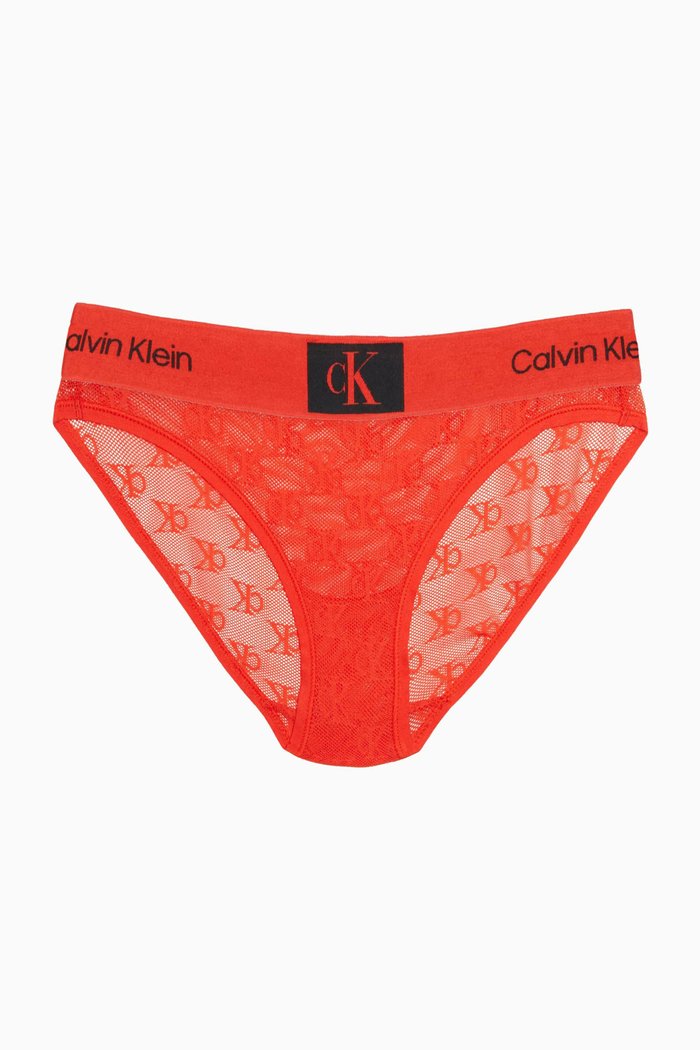 

1996 Logo Bikini Brief in Lace, Red