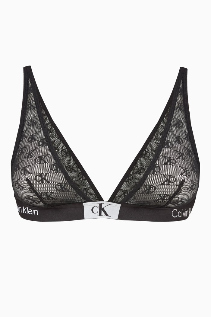 

1996 Logo Triangle Bralette in Lace, Black
