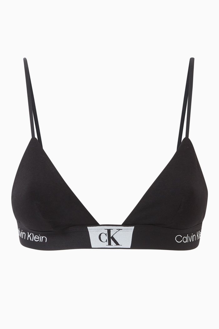 

1996 Triangle Bralette in Cotton-blend, Black