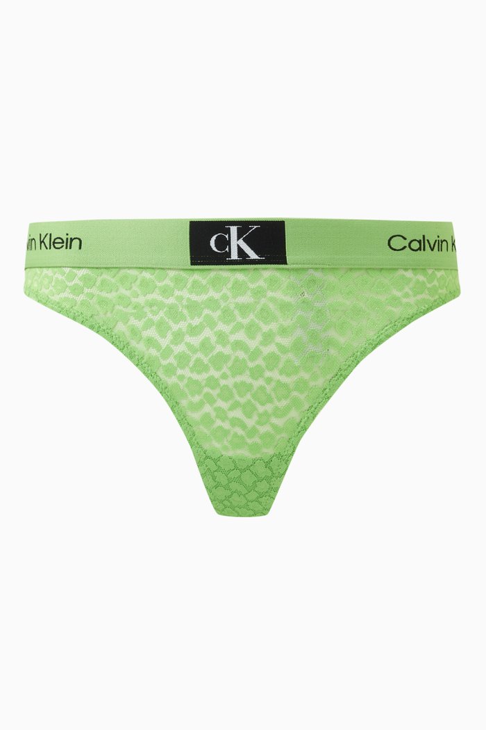 

1996 Animal Modern Thong in Lace, Green