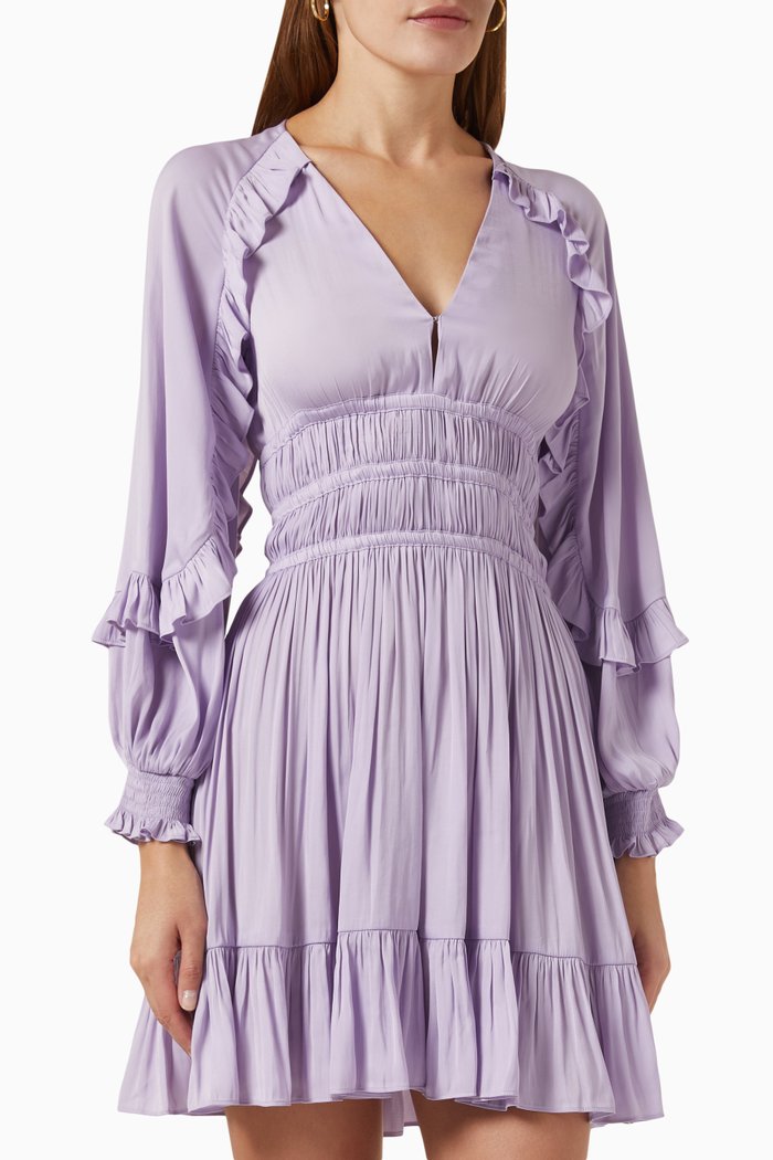 

Ralya Mini Dress in Satin, Purple