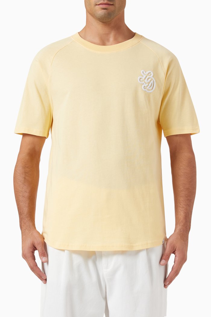 

Darren T-shirt in Cotton, Yellow