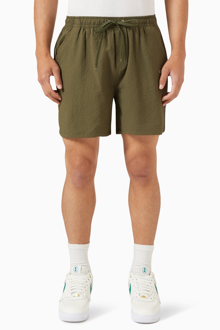 

Stan Seersucker Swim Shorts, Green