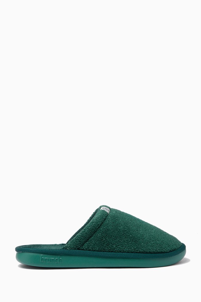 

l’Essentiel Slippers in Recycled Terry, Green