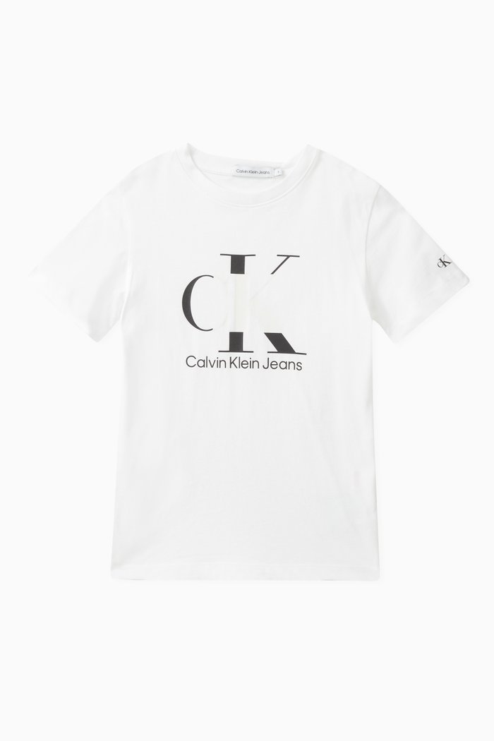 

Graphic Logo Print T-Shirt in Cotton, White