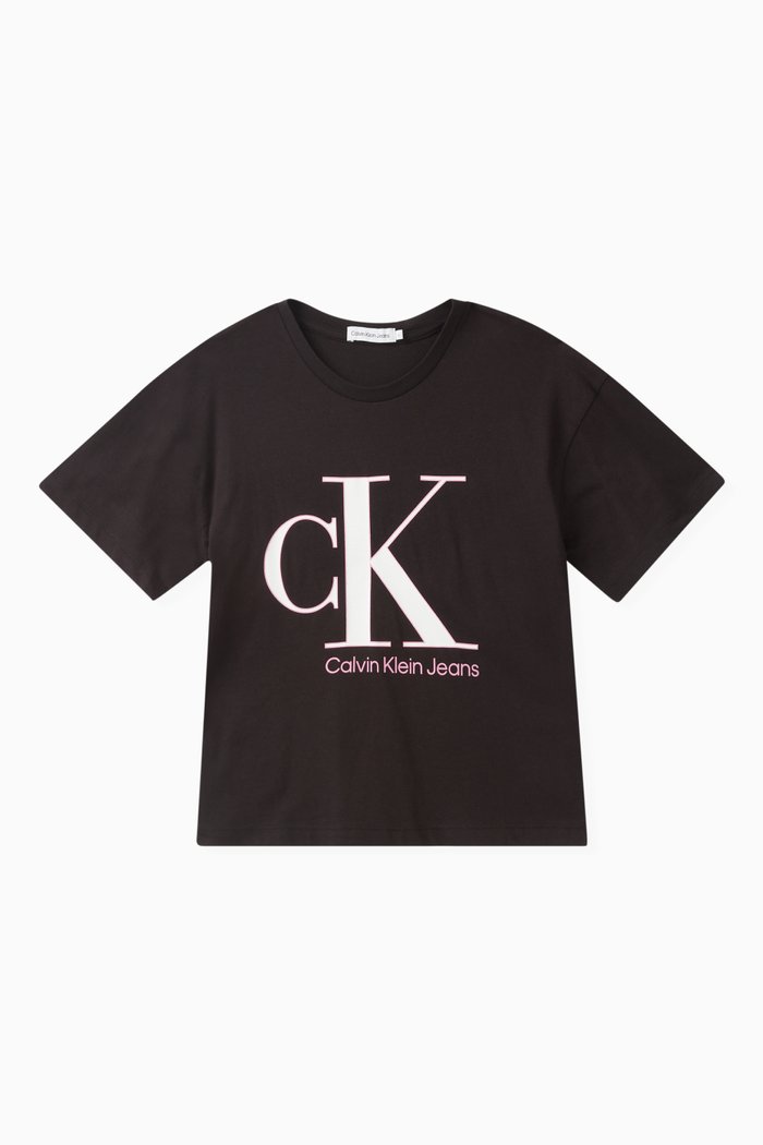 

Reveal Monogram T-shirt in Cotton, Black