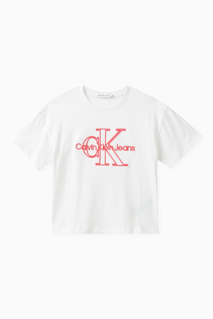 

Monogram T-shirt in Organic Cotton Blend, White