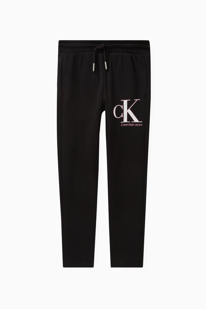 

Reveal Monogram Sweatpants in Stretch Cotton, Black