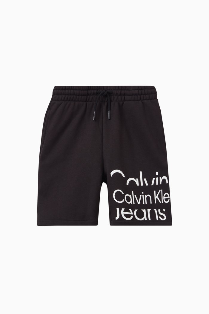 Logo Sweatshorts in Cotton Terry, Black