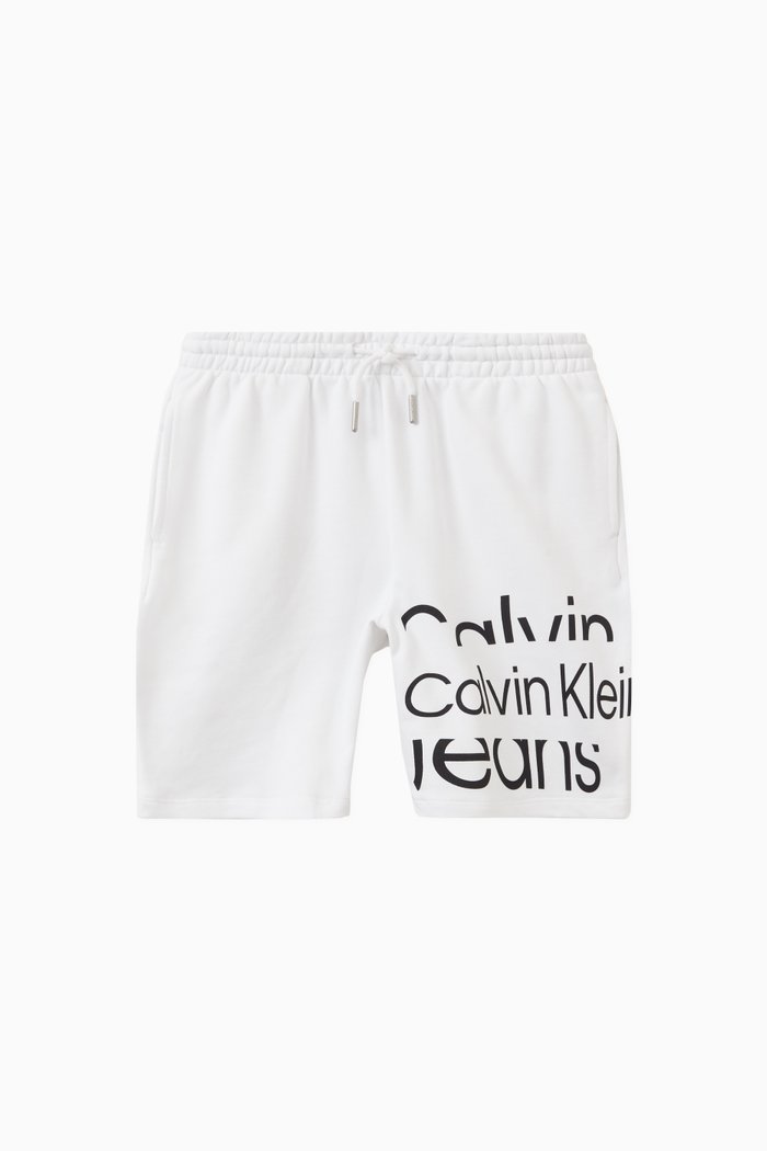 

Logo Sweatshorts in Cotton Terry, White