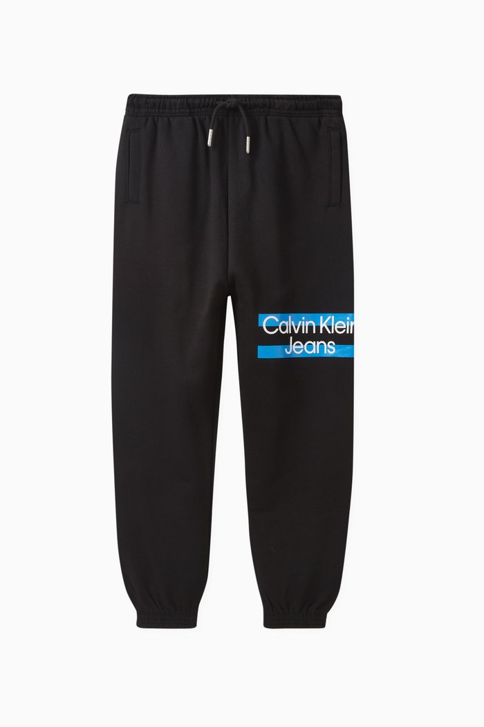 

Colourblocked Logo Sweatpants in Cotton Terry, Black