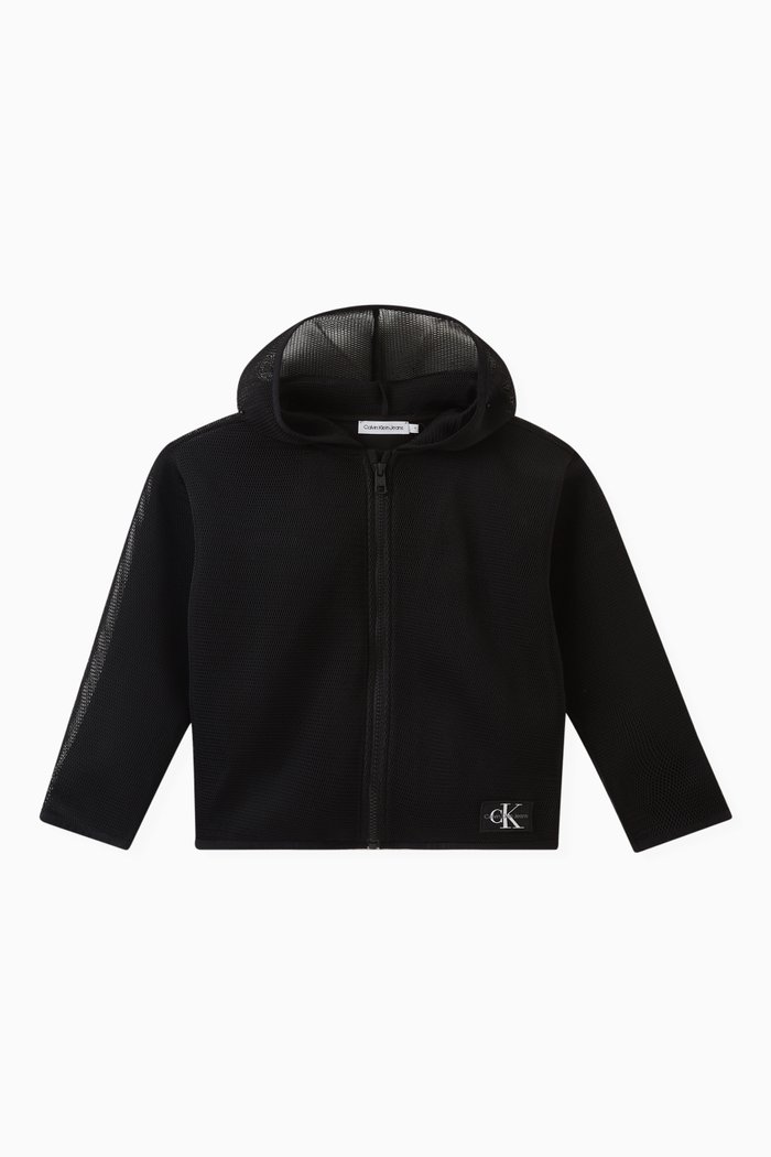 

Modern Utility Jacket in Mesh, Black