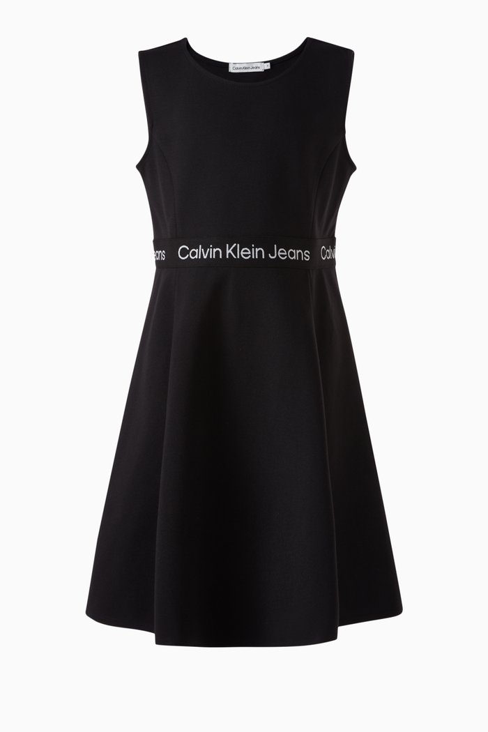 

Flared Milano Dress in Rayon Blend, Black