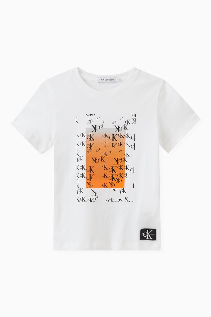 

Logo Print T-Shirt in Cotton, White