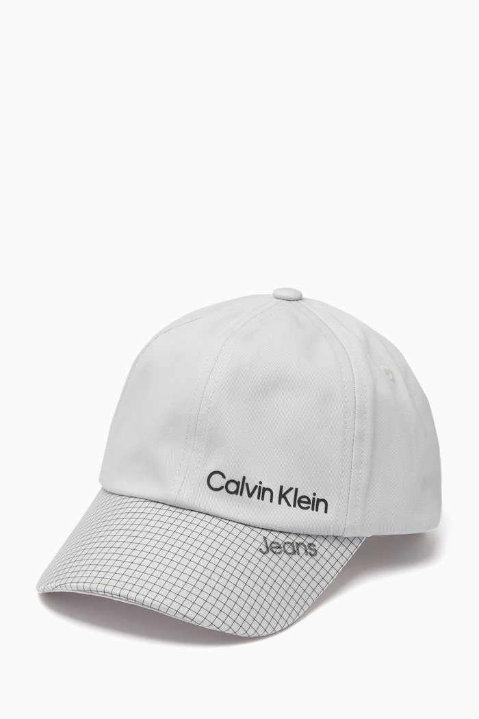 

Logo Fused Baseball Cap in Recycled Polyester, Grey