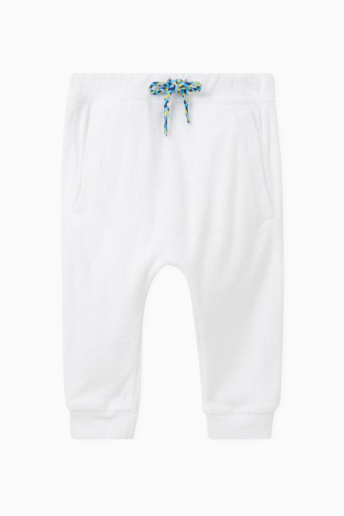 

Drawstring Pants in Cotton-blend, White