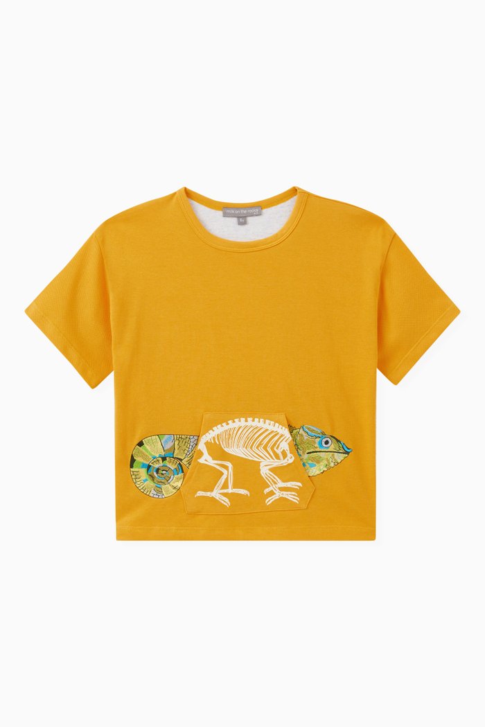 

Animal-embroidered T-shirt in Cotton-blend, Multicolour