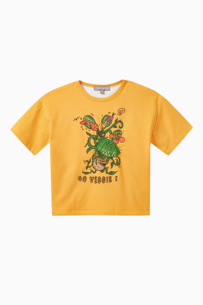 

Veggie Printed T-shirt in Cotton-blend, Yellow