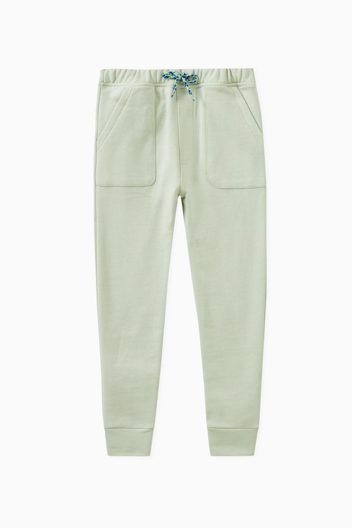 

Elasticated Waist Pants in Cotton, Green