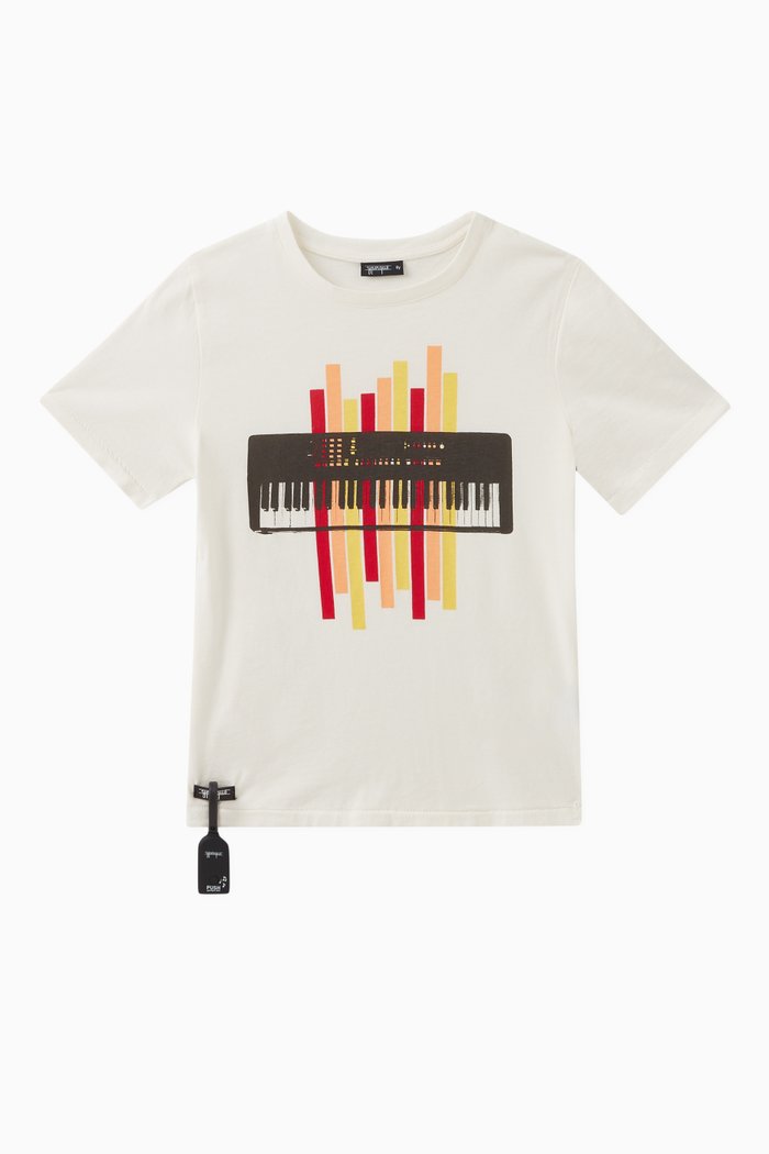 Piano Sound T-shirt in Jersey, Neutral