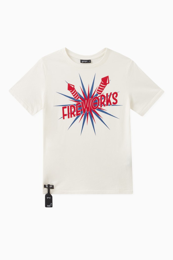 

Fireworks Sound T-shirt in Jersey, Neutral