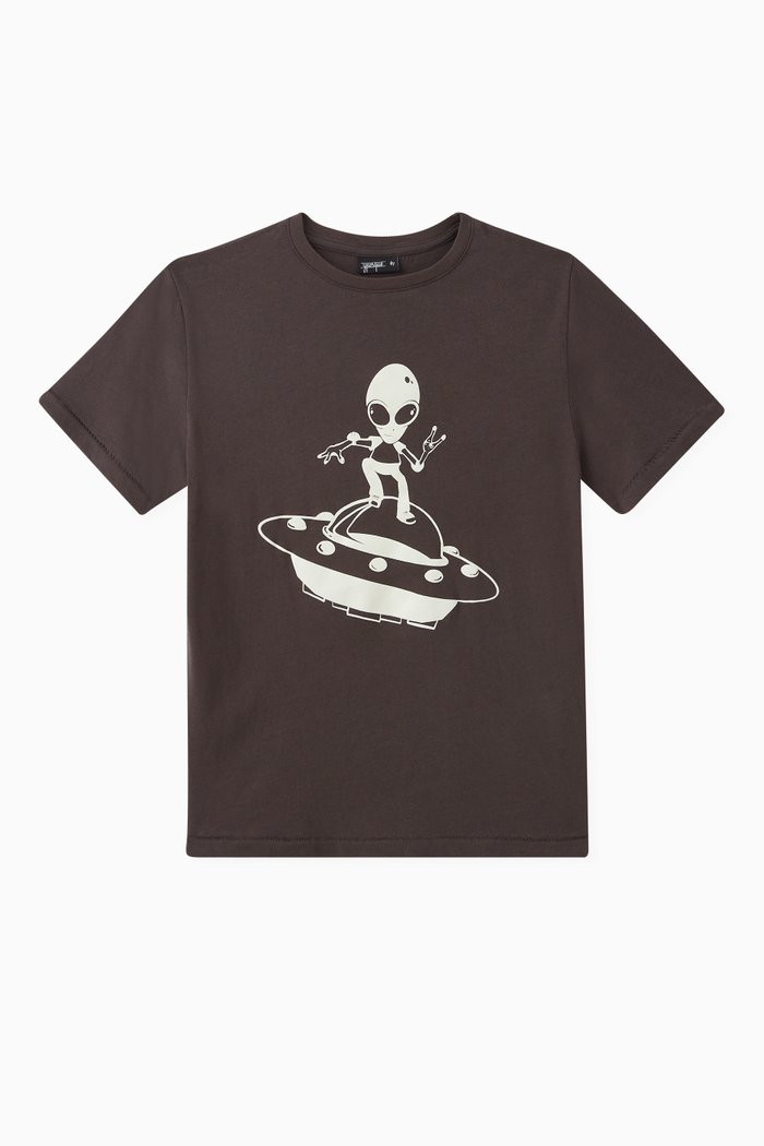 

Alien Fluorescent T-shirt in Jersey, Black